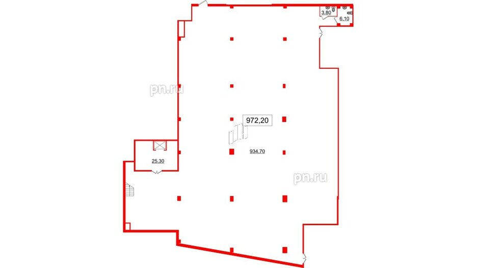 Помещение в ЖК БЦ INSIDE, 972.2 м²