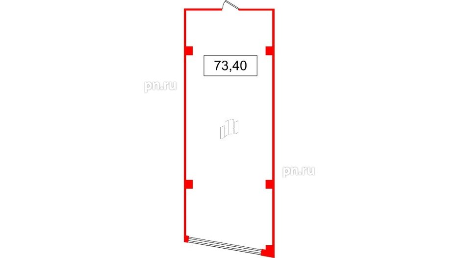 Помещение в ЖК БЦ INSIDE, 73.4 м², 5 этаж