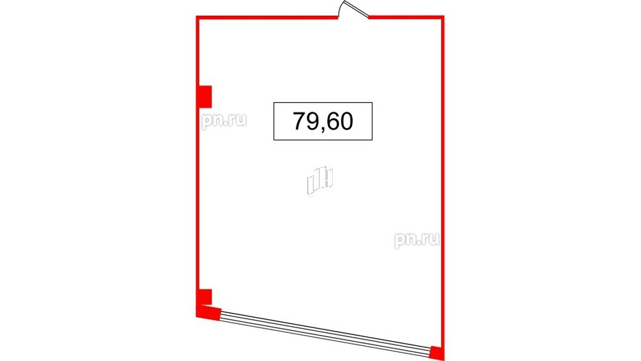 Помещение в ЖК БЦ INSIDE, 79.6 м², 5 этаж