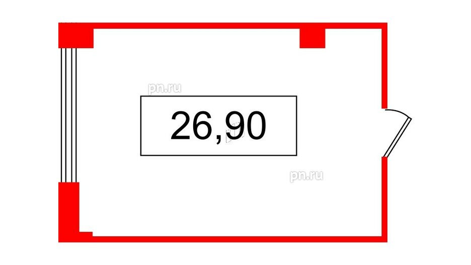 Помещение в ЖК БЦ INSIDE, 26.9 м², 5 этаж