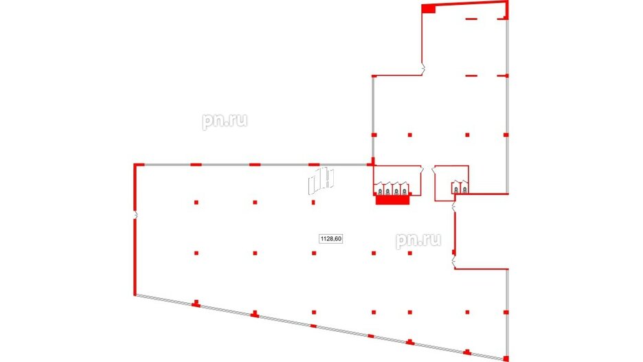 Помещение в ЖК БЦ INSIDE, 1128.6 м², 5 этаж