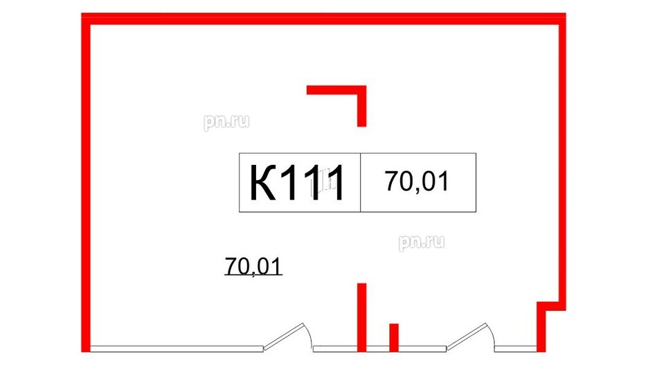 Помещение в ЖК Клубный дом Лиговский,127, 70.01 м², 1 этаж