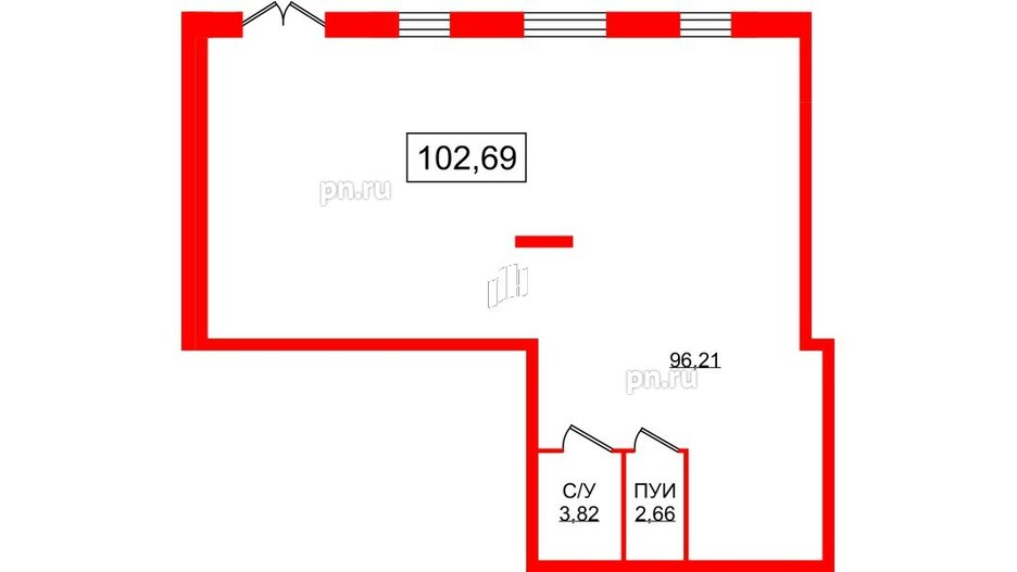 Помещение в ЖК Новый Питер, 102.69 м², 1 этаж