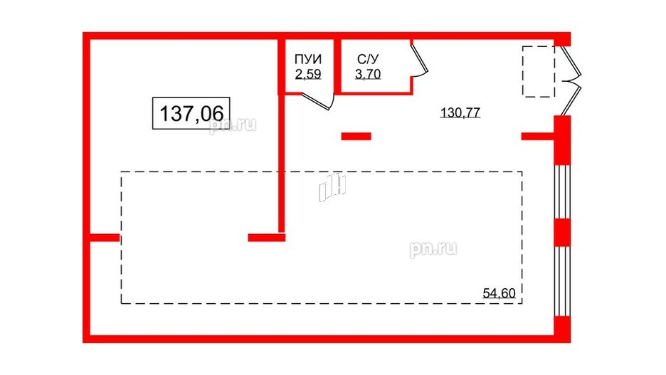 Помещение в ЖК NEWПИТЕР, 137.06 м², 1 этаж