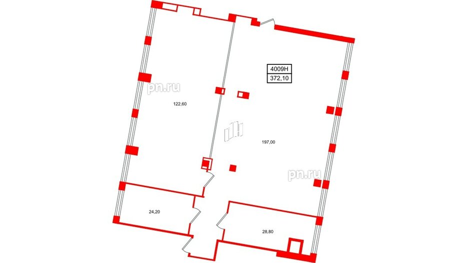 Помещение в ЖК VALO, 372.6 м², 2 этаж