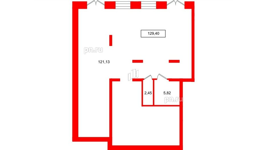Помещение в ЖК NEWПИТЕР, 129.4 м², 1 этаж