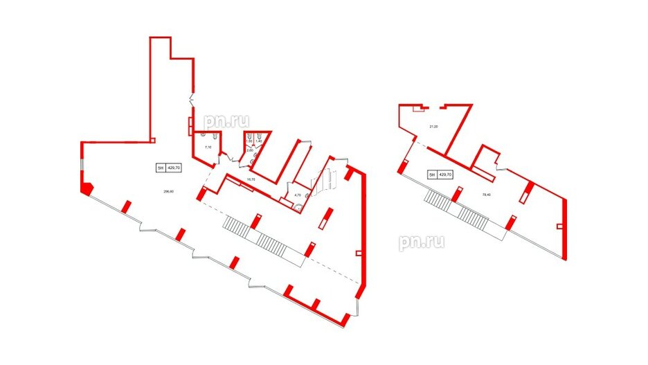 Помещение в ЖК Вертикаль на Московской (корп.1)., 429.7 м², 1 этаж