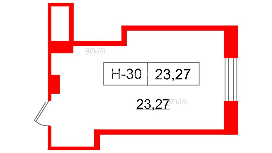 Помещение в ЖК Айди Политех, 23.27 м², 2 этаж