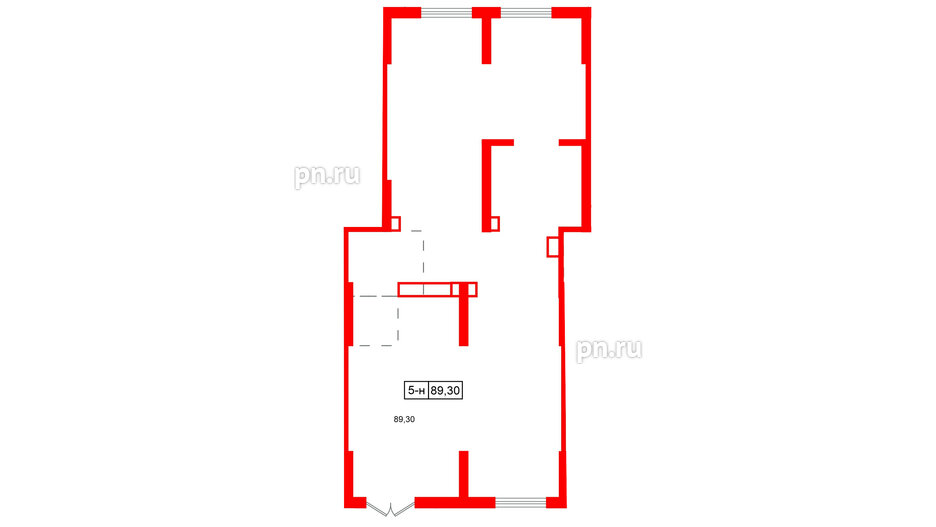 Помещение в ЖК Октябрьская набережная, 89.3 м², 1 этаж