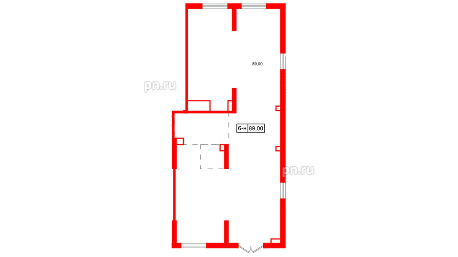 Помещение в ЖК Октябрьская набережная, 89 м², 1 этаж