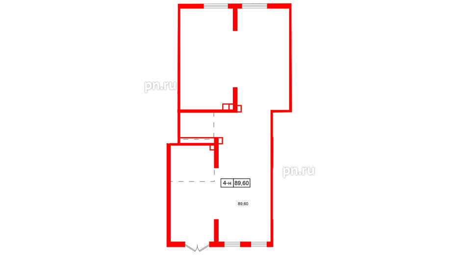 Помещение в ЖК Октябрьская набережная, 89.6 м², 1 этаж