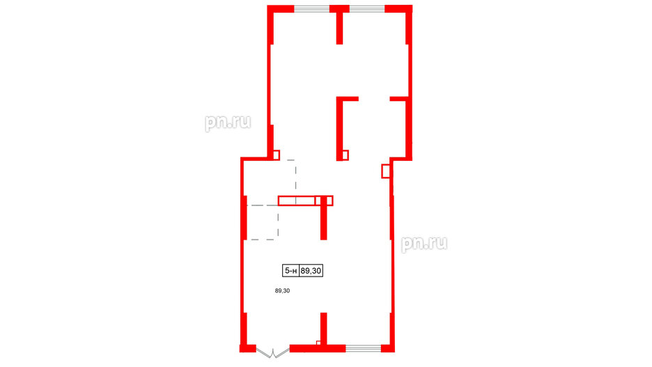Помещение в ЖК Октябрьская набережная, 89.3 м², 1 этаж