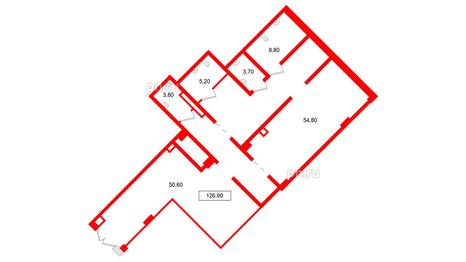Помещение в ЖК Европейский парк, 126.9 м², 1 этаж