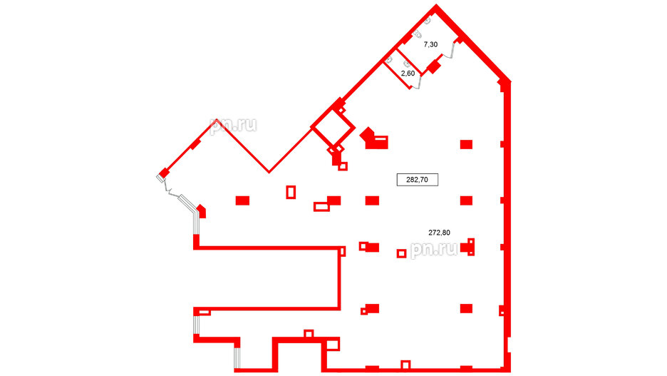 Помещение в ЖК Европейский парк, 282.7 м², 1 этаж