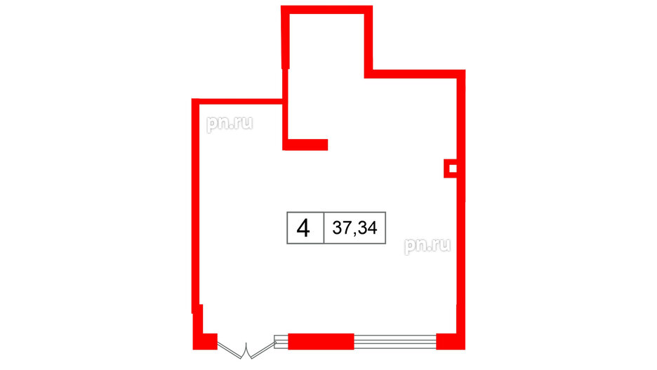 Помещение в ЖК А101Лаголово, 37.34 м², 1 этаж