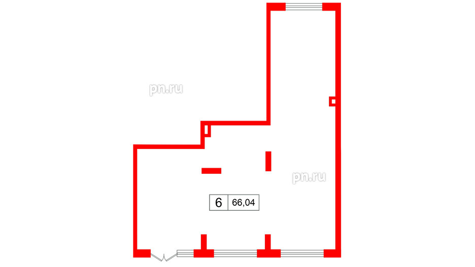 Помещение в ЖК А101Лаголово, 66.04 м², 1 этаж