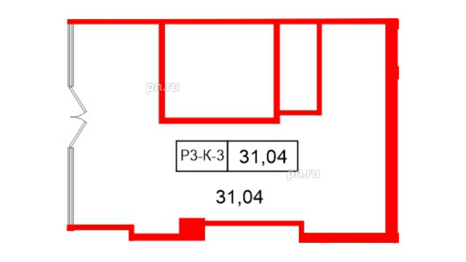 Помещение в ЖК Моско, 31.04 м², 3 этаж