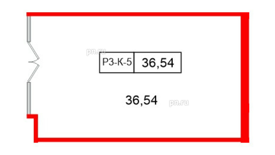 Помещение в ЖК Моско, 36.54 м², 3 этаж