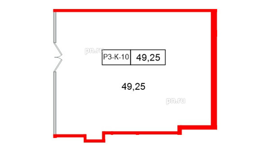 Помещение в ЖК Моско, 49.25 м², 3 этаж