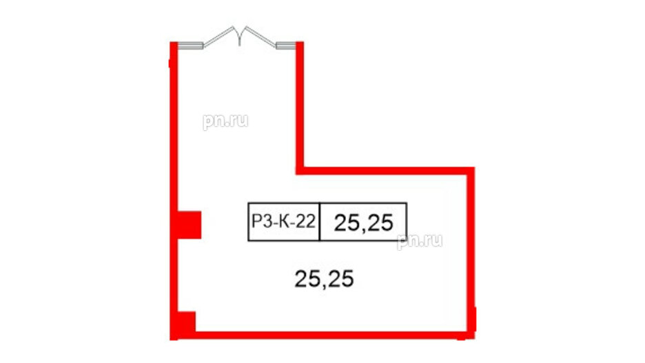 Помещение в ЖК Моско, 25.25 м², 3 этаж