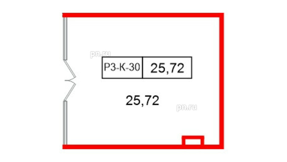 Помещение в ЖК Моско, 25.72 м², 3 этаж