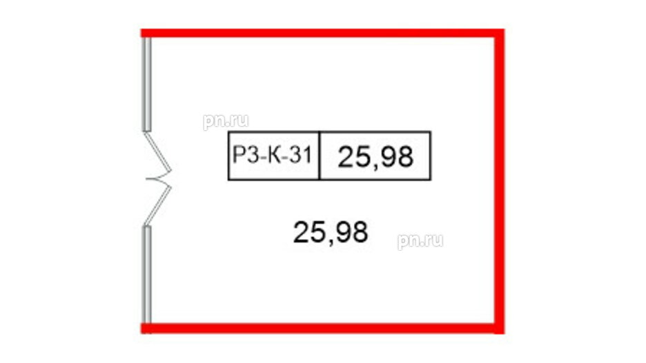 Помещение в ЖК Моско, 25.98 м², 3 этаж