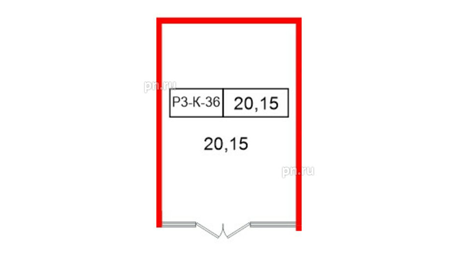 Помещение в ЖК Моско, 20.15 м², 3 этаж