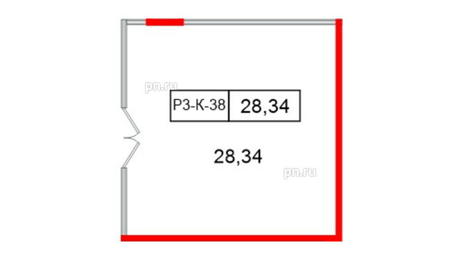 Помещение в ЖК Моско, 28.34 м², 3 этаж