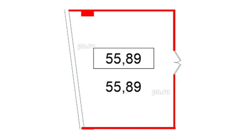 Помещение в ЖК БЦ Элемент Прайм, 55.89 м², 5 этаж