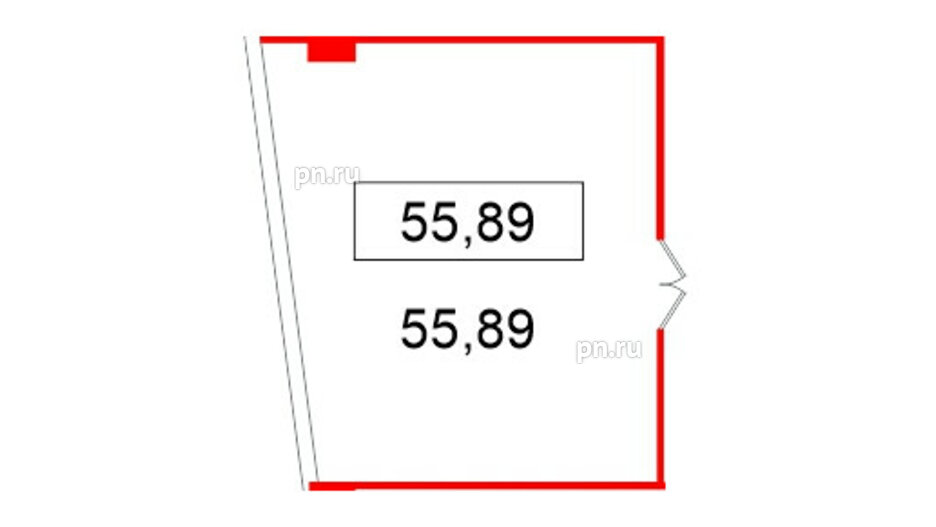 Помещение в ЖК БЦ ELEMENT PRIME, 55.89 м², 8 этаж