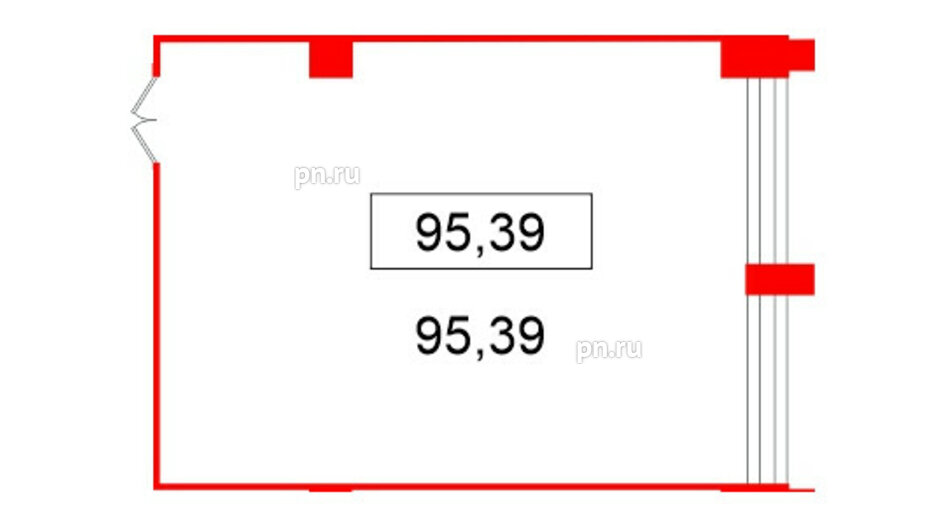 Помещение в ЖК БЦ Элемент Прайм, 95.39 м², 5 этаж