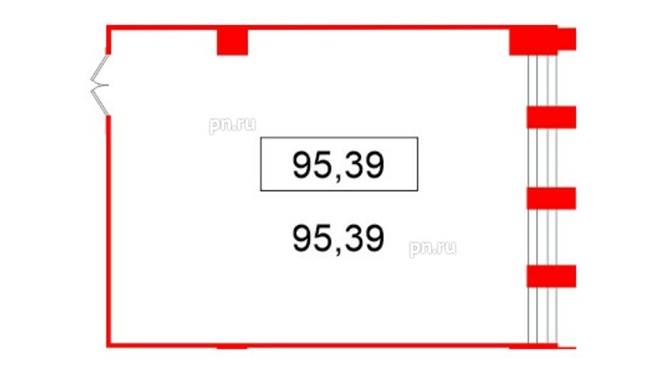 Помещение в ЖК БЦ ELEMENT PRIME, 95.39 м², 6 этаж