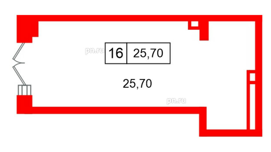 Помещение в ЖК А101 Всеволожск, 25.7 м², 1 этаж