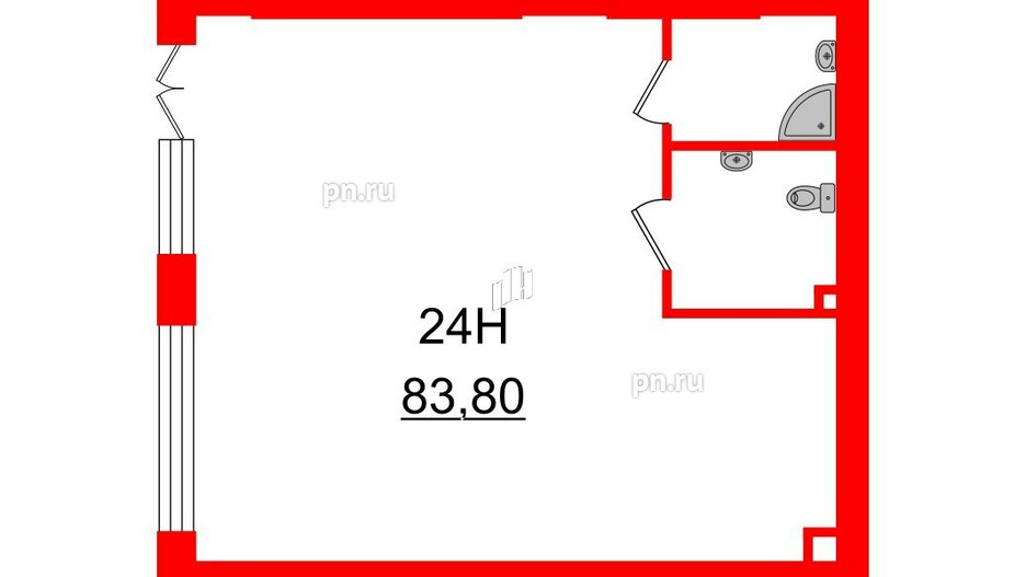 Помещение в ЖК Петровская доминанта, 83.8 м², 1 этаж