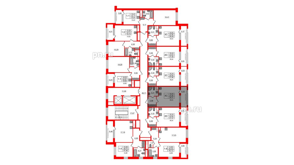 Квартира в ЖК Astra Marine, студия, 25.9 м², 3 этаж