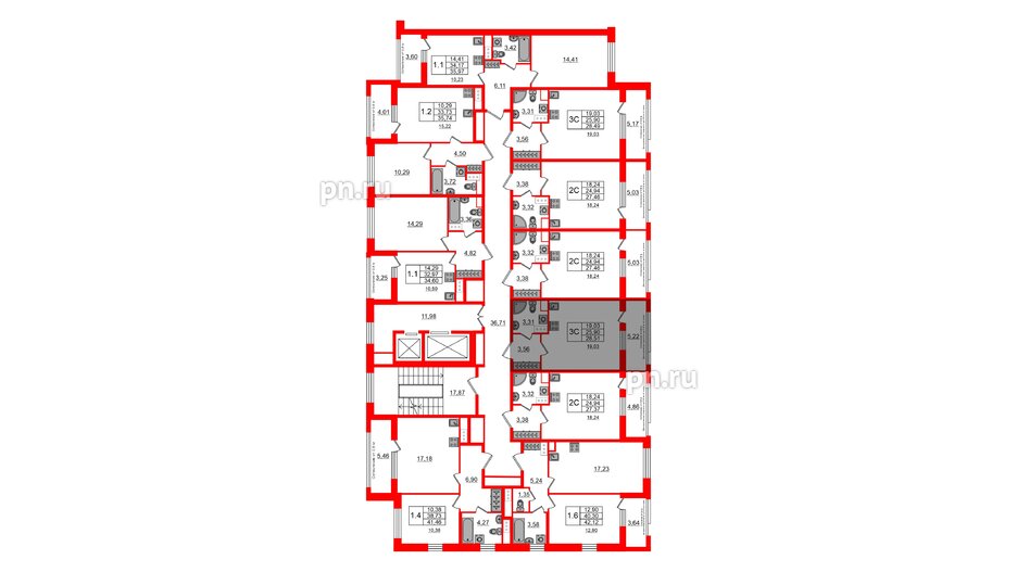 Квартира в ЖК Astra Marine, студия, 25.9 м², 6 этаж