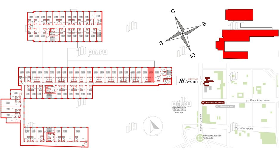 Апартаменты в ЖК Апартаменты INDUSTRIAL AVENIR, студия, 24.2 м², 2 этаж