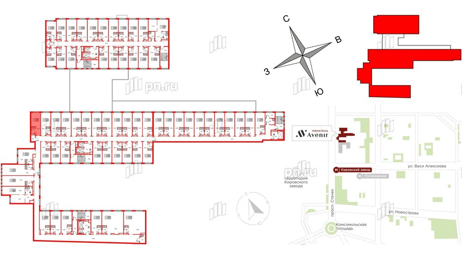 Апартаменты в ЖК Апартаменты INDUSTRIAL AVENIR, студия, 22.6 м², 2 этаж