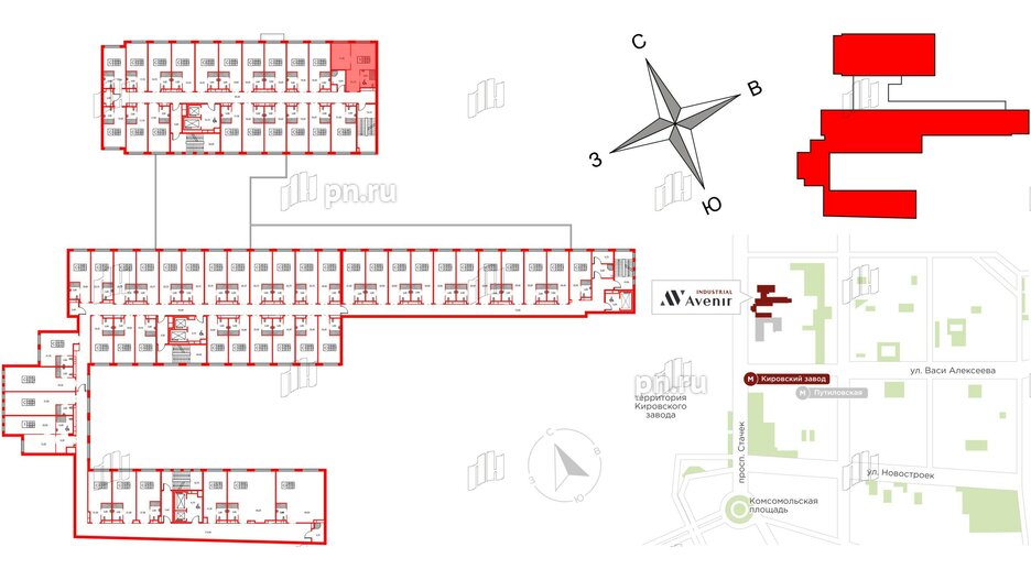 Апартаменты в ЖК Апартаменты INDUSTRIAL AVENIR, 1 комнатные, 38.4 м², 2 этаж