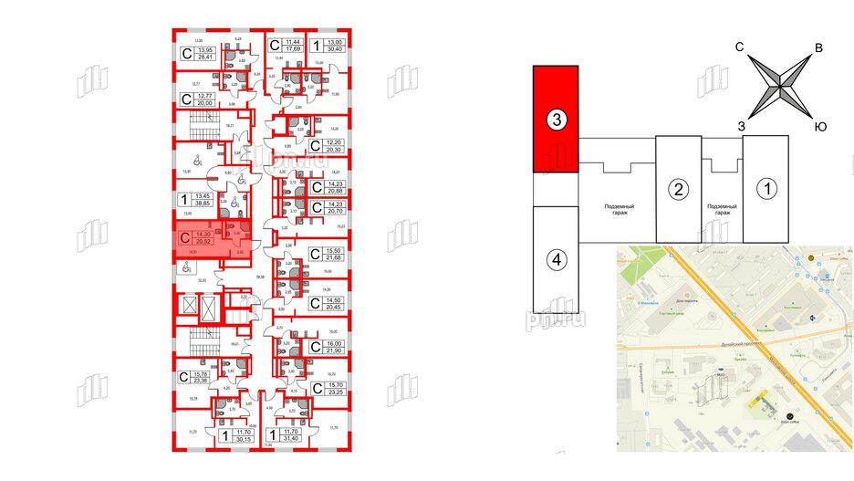 Апартаменты в ЖК Avenue Apart Pulkovo, студия, 20.52 м², 4 этаж