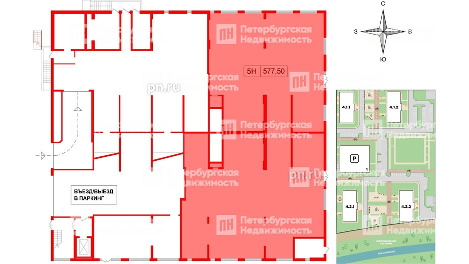 Помещение в ЖК FRIENDS, 577.5 м², 1 этаж