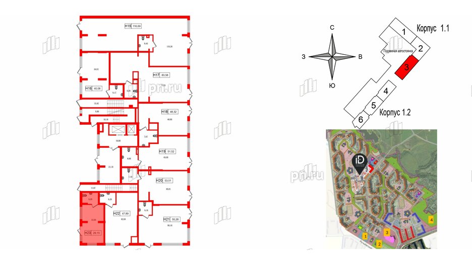Помещение в ЖК iD Murino III, 29.15 м², 1 этаж