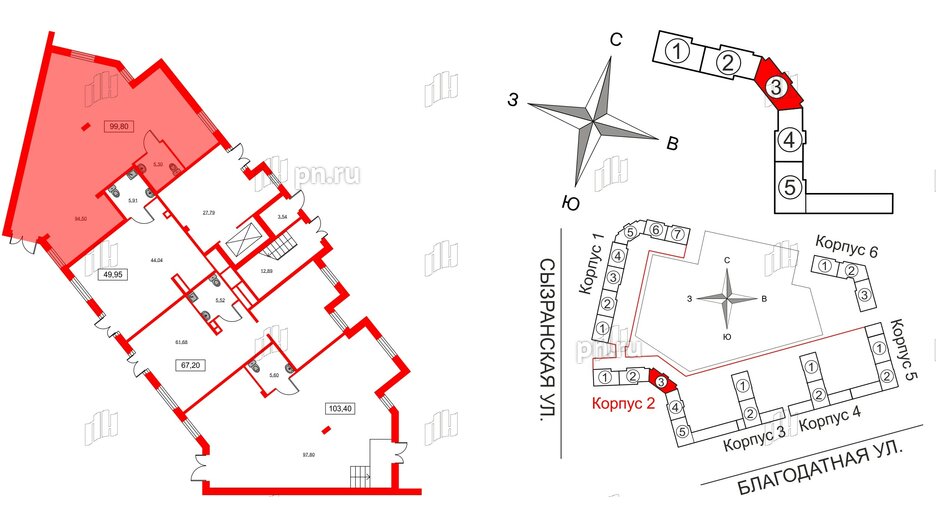 Помещение в ЖК ID Park Pobedy, 99.8 м², 1 этаж