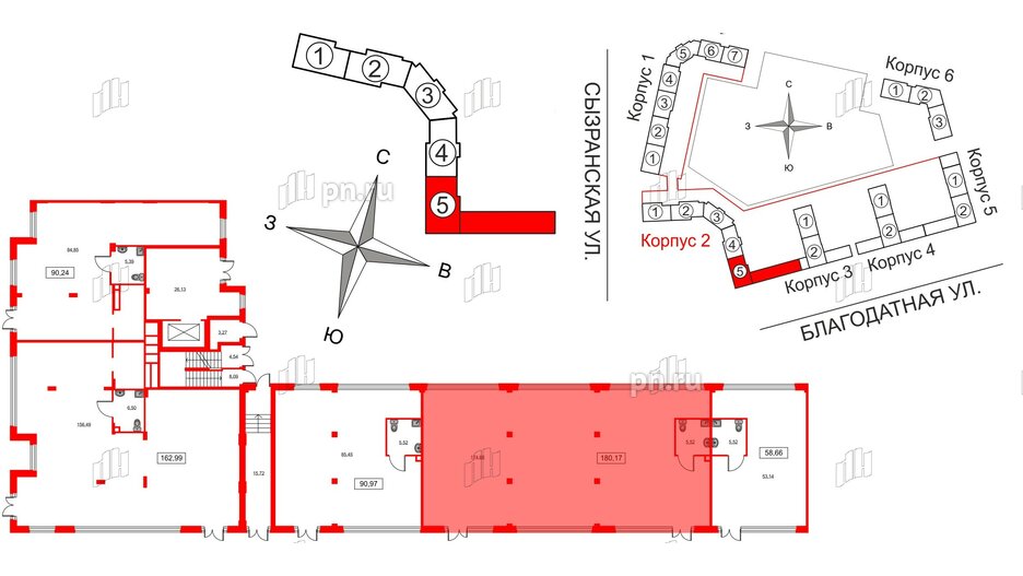 Помещение в ЖК ID Park Pobedy, 180.17 м², 1 этаж