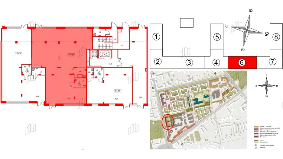 Помещение в ЖК ID Светлановский, 189.2 м², 1 этаж