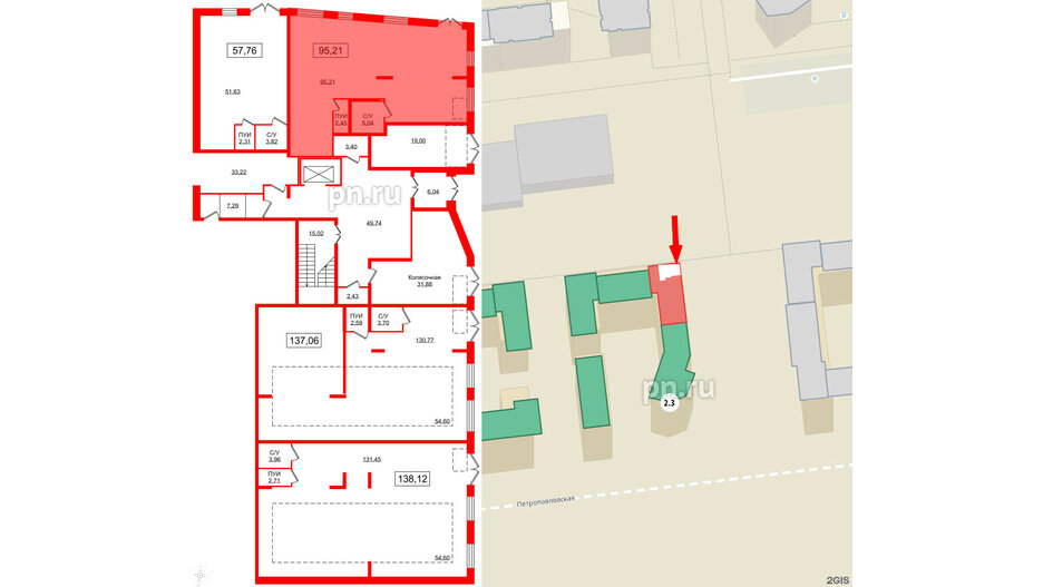 Помещение в ЖК NEWПИТЕР, 95.21 м², 1 этаж