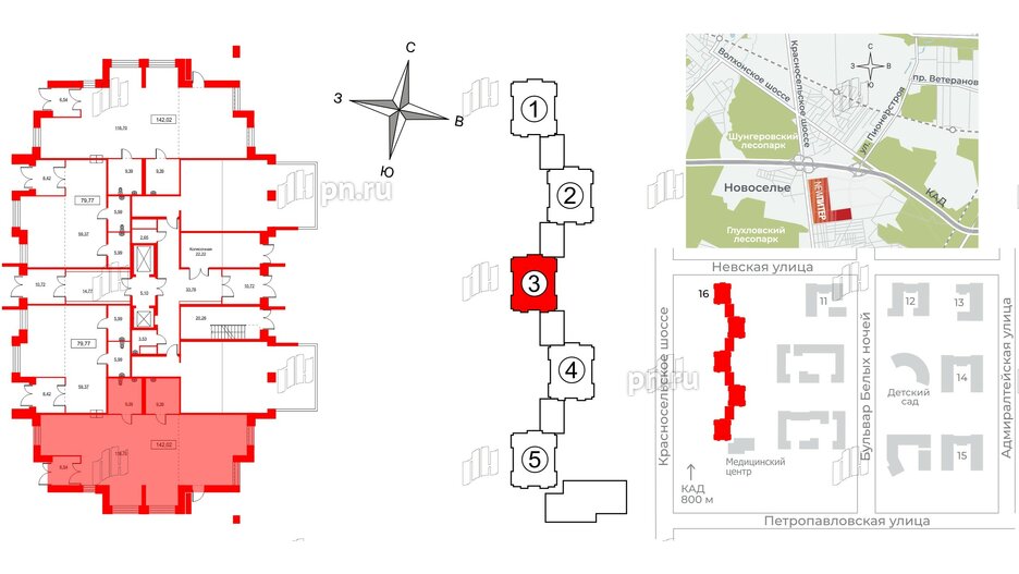 Помещение в ЖК NEWПИТЕР, 142.2 м², 1 этаж