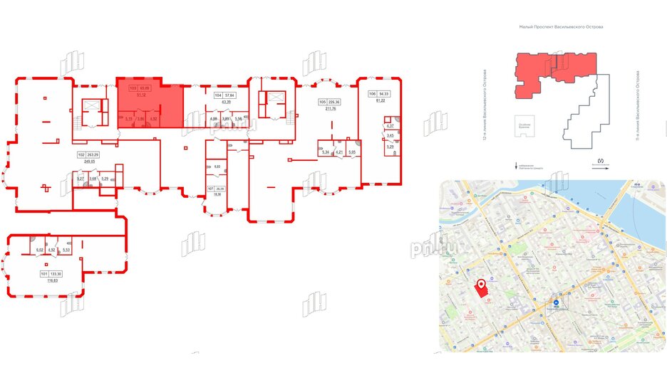 Помещение в ЖК АМО, 63.92 м², 1 этаж