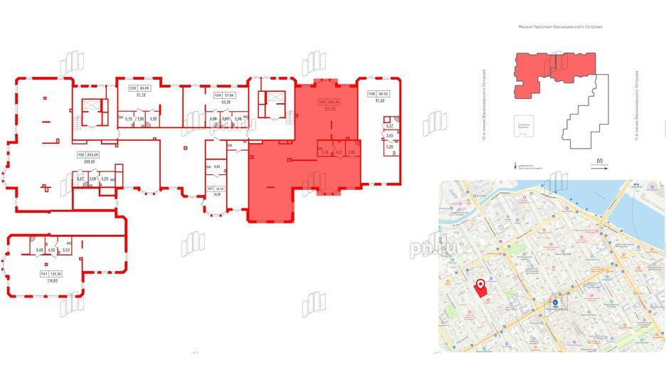 Помещение в ЖК АМО, 227.36 м², 1 этаж