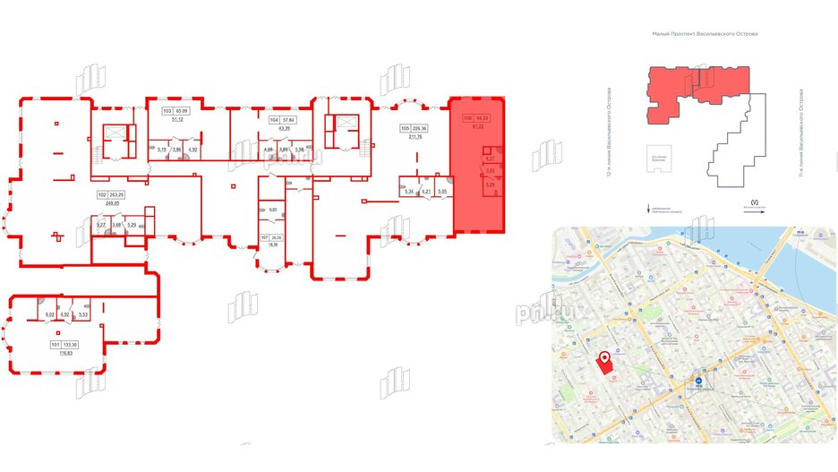 Помещение в ЖК АМО, 95.82 м², 1 этаж